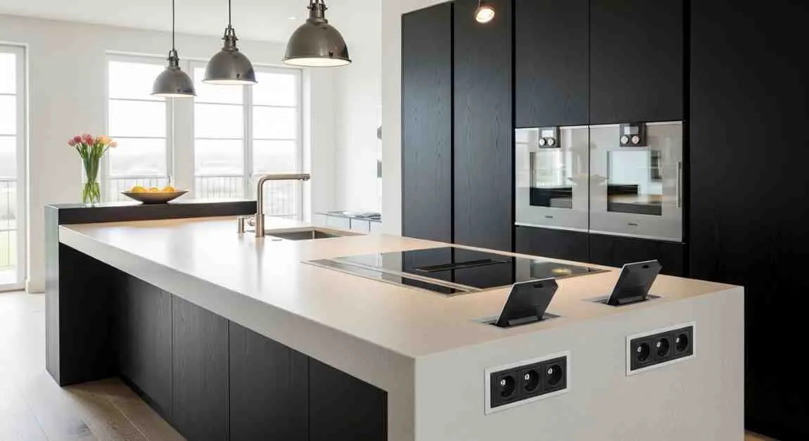 outlets in kitchen island