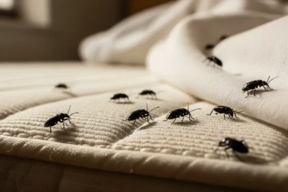 bed bedroom little tiny black bugs in house
