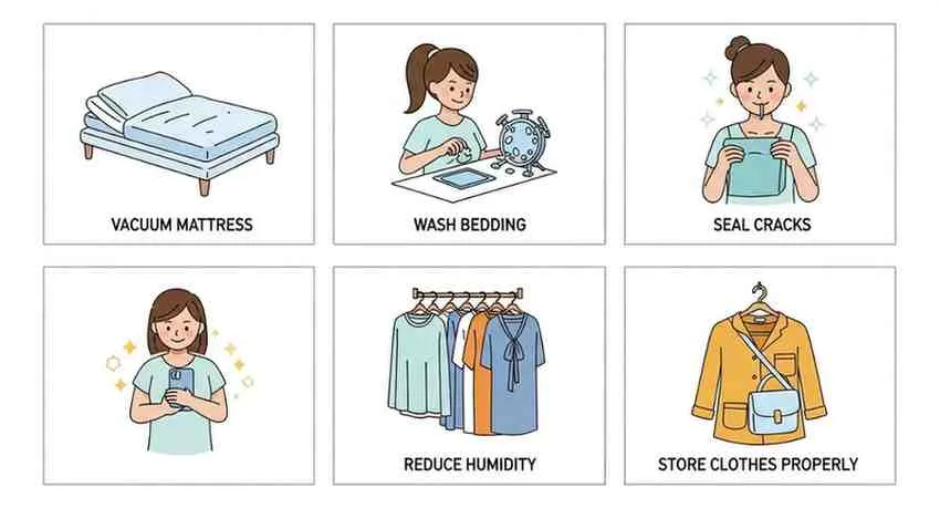 bed bedroom little tiny black bugs in house