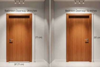 bedroom doorway width