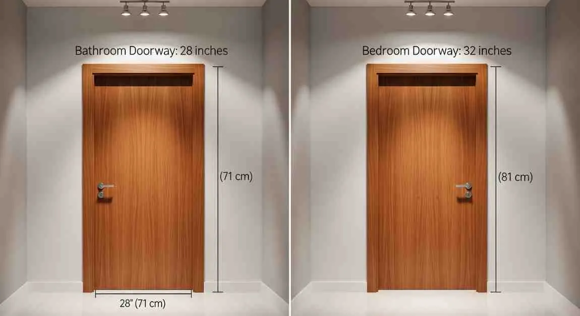 bedroom doorway width