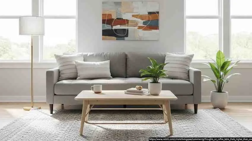 coffee table higher than sofa