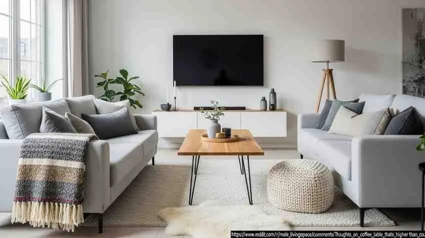 coffee table higher than sofa