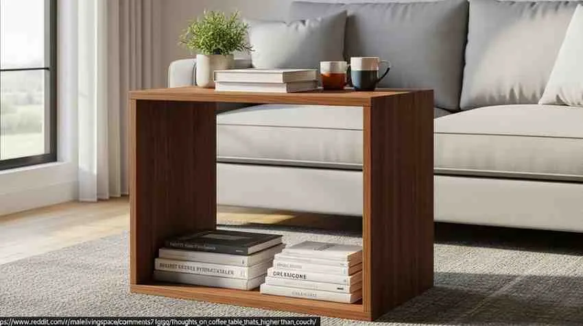 coffee table higher than sofa