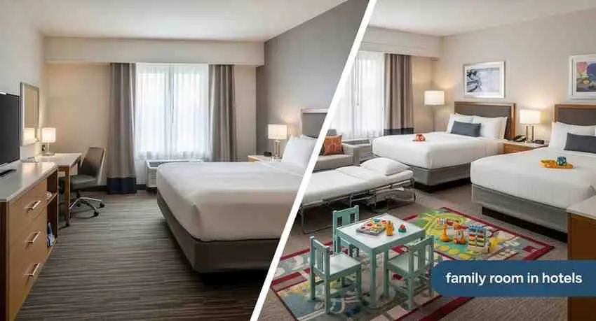 family room in hotels