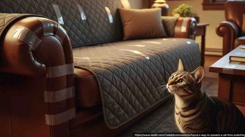 how to protect leather sofa from cats