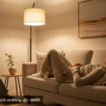 lay down on the sofa