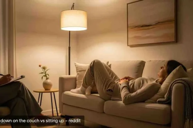 lay down on the sofa