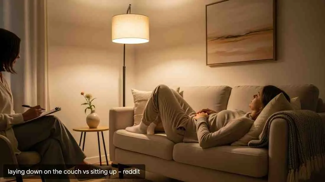 lay down on the sofa