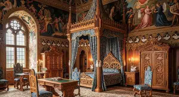 neuschwanstein castle bedroom