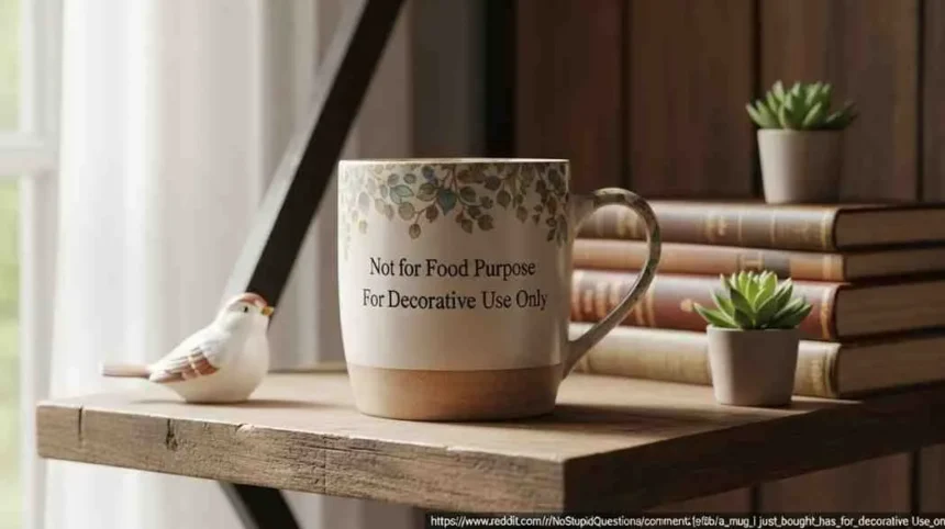 Not for Food Purpose For Decorative Use Only