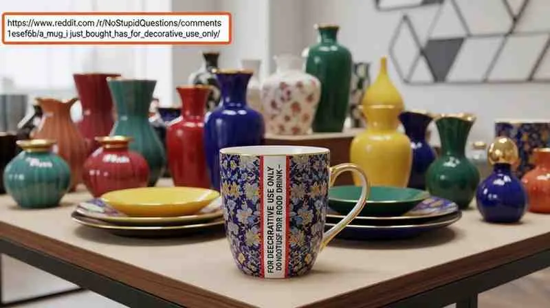 Not for Food Purpose For Decorative Use Only