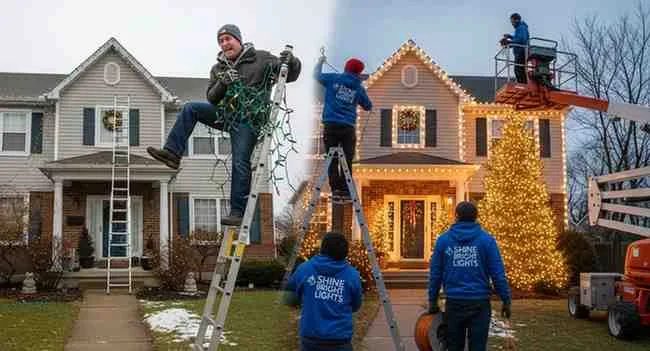 how much does professional christmas lighting cost