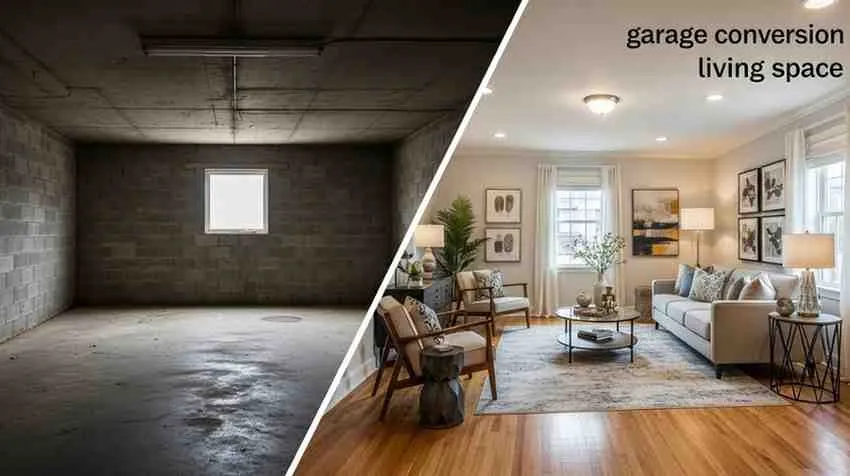 transform garage into family room