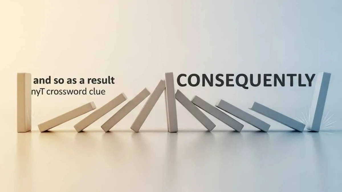 and so as a result nyt crossword clue