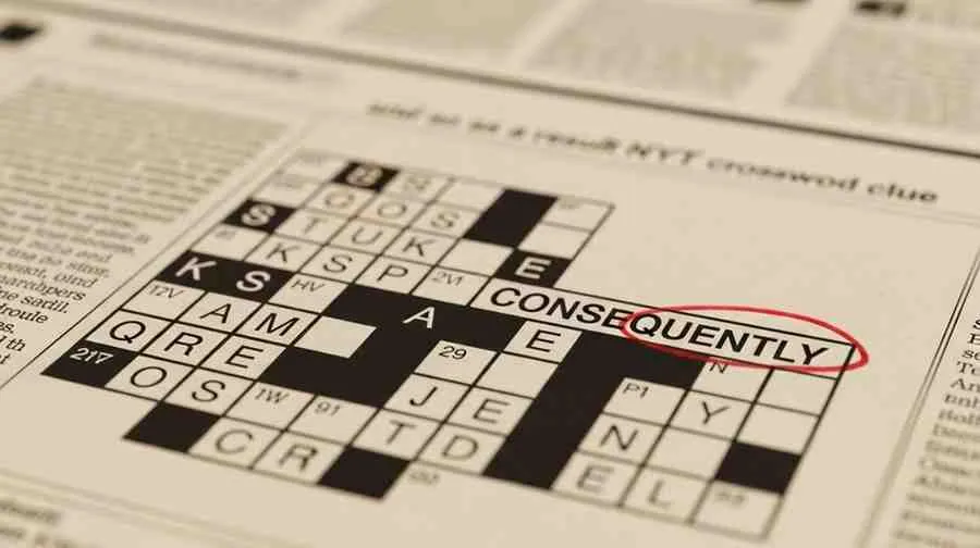 and so as a result nyt crossword clue