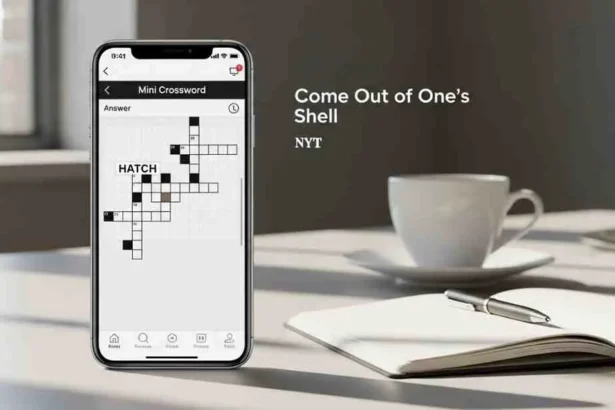 come out of one's shell nyt