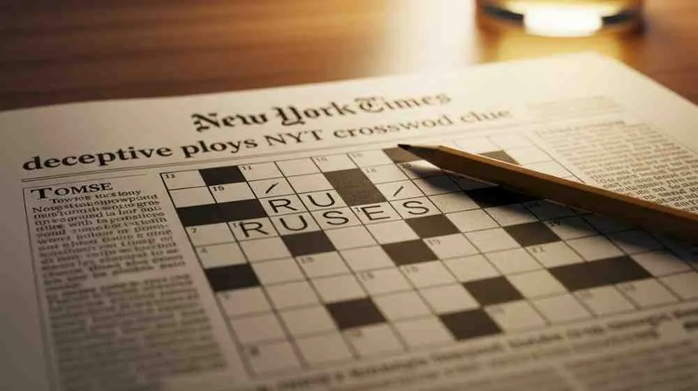deceptive ploys nyt crossword clue