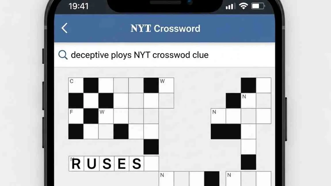 deceptive ploys nyt crossword clue