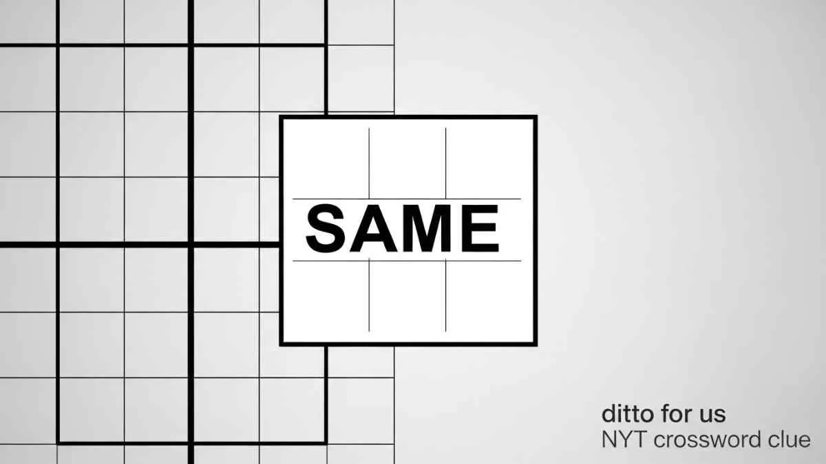 ditto for us nyt crossword clue