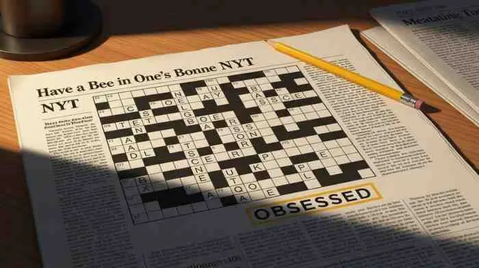 have a bee in one's bonnet nyt