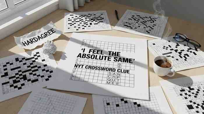 i feel the absolute same nyt crossword clue