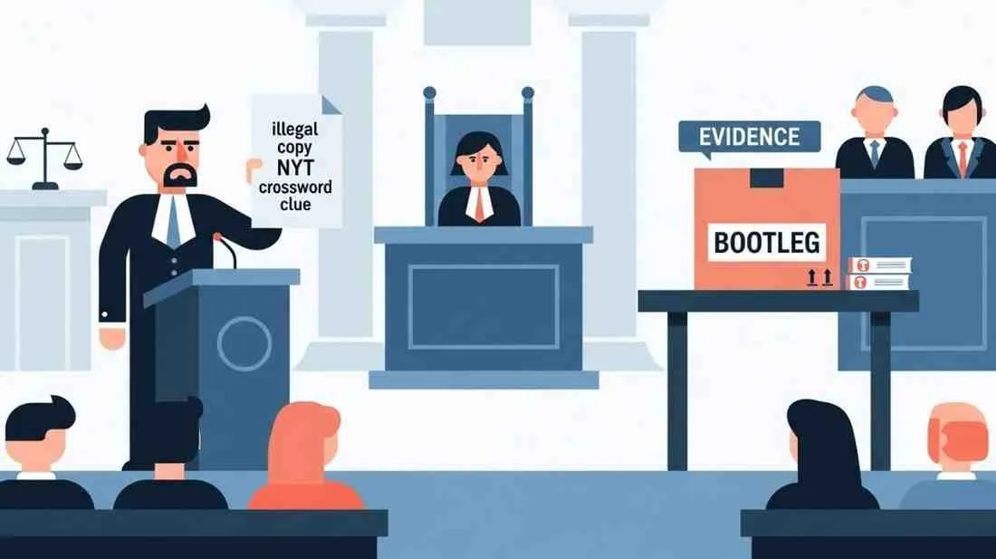 illegal copy nyt crossword clue