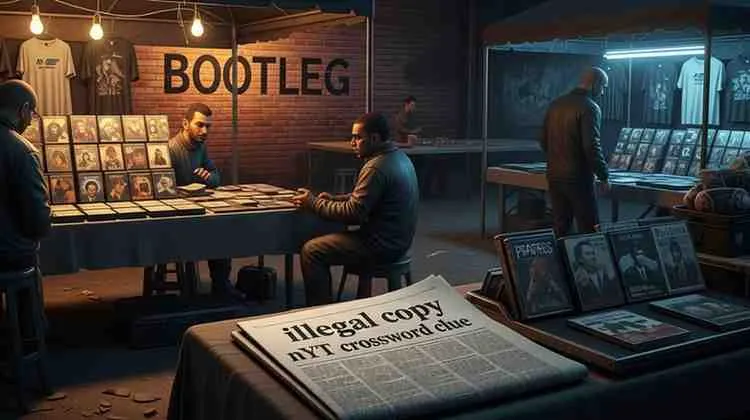 illegal copy nyt crossword clue