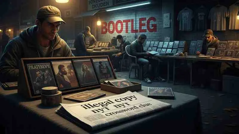 illegal copy nyt crossword clue