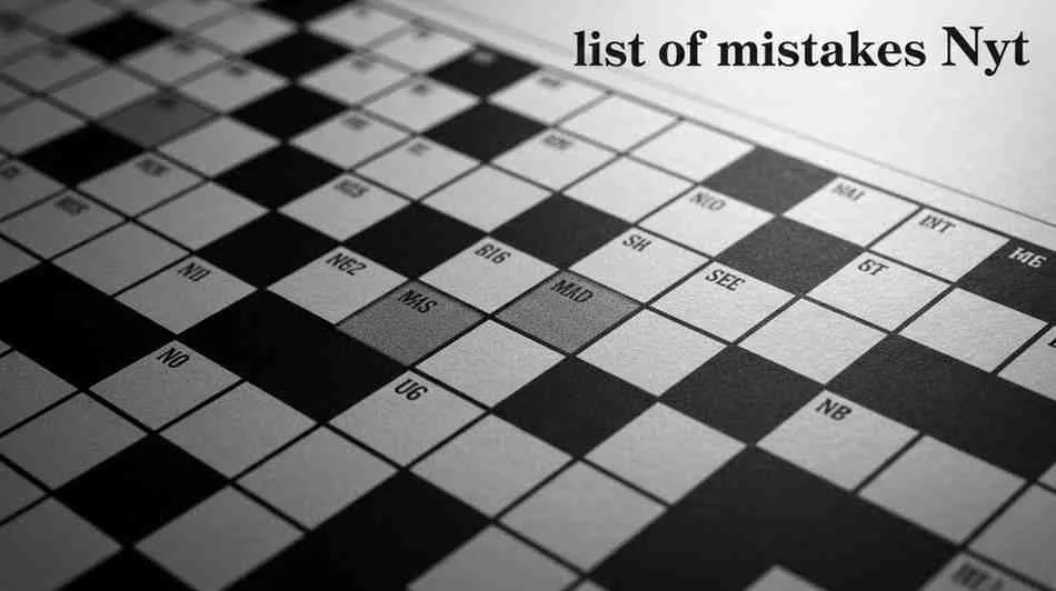 list of mistakes nyt