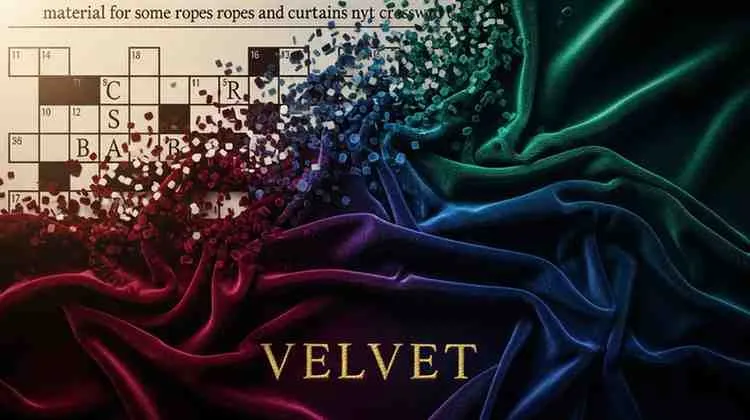 material for some ropes and curtains nyt crossword clue