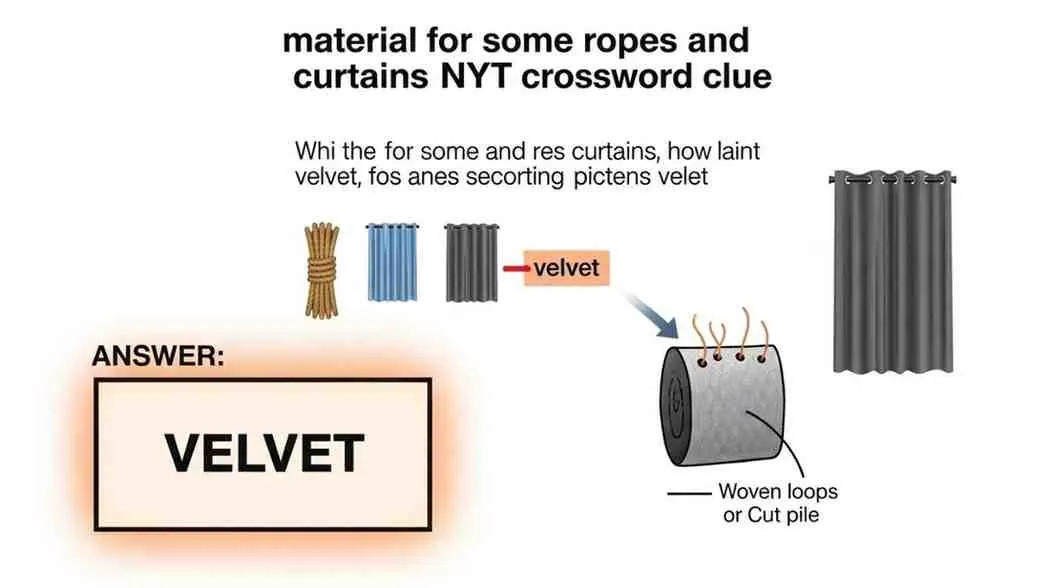 material for some ropes and curtains nyt crossword clue