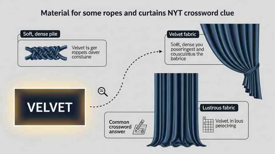 material for some ropes and curtains nyt crossword clue