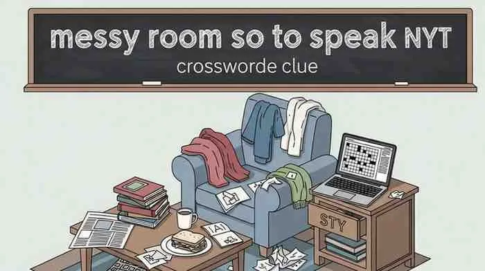 messy room so to speak nyt crossword clue