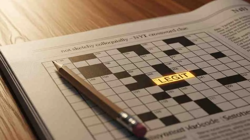 not sketchy colloquially nyt crossword clue