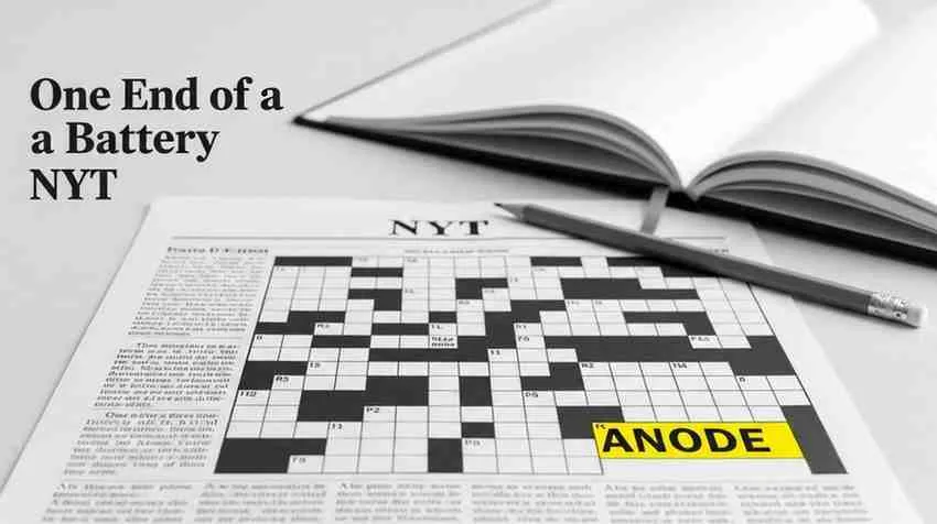 one end of a battery nyt