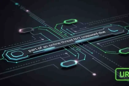 part of an online thread nyt crossword clue