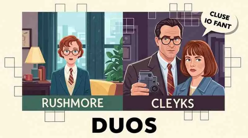 Rushmore and Clerks for Two NYT Crossword Clue