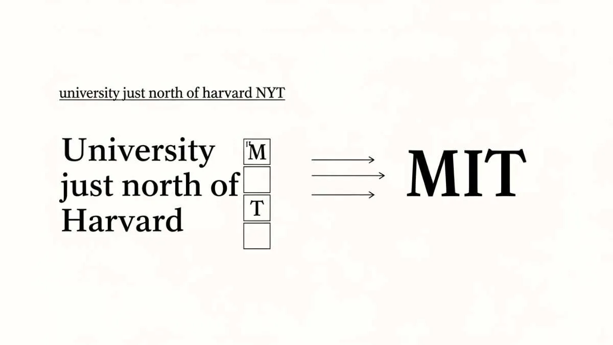 university just north of harvard nyt