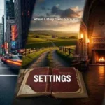 where a story takes place NYT crossword clue