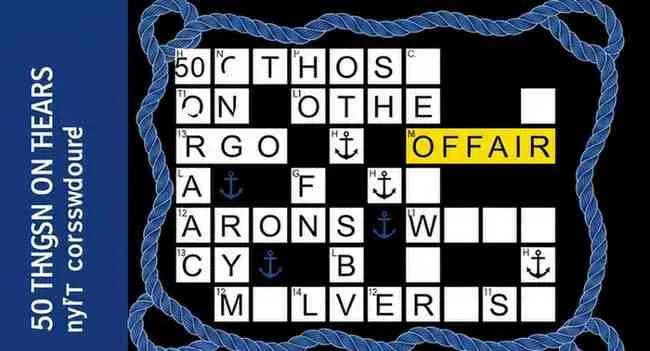 50 things on the argo nyt crossword clue