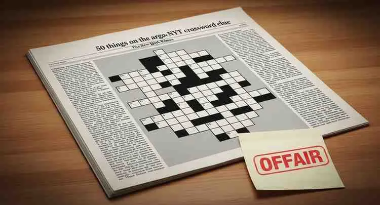 50 things on the argo nyt crossword clue