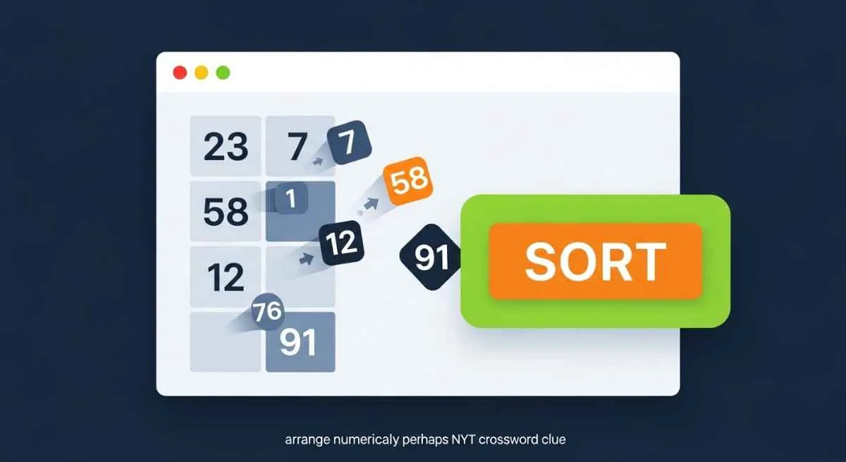 Arrange Numerically Perhaps NYT Crossword Clue – Answer Explained 21 arrange numerically perhaps nyt crossword clue