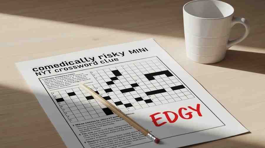 comedically risky nyt crossword clue