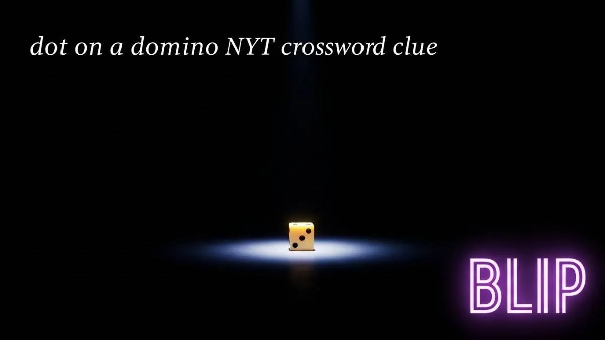 dot on a domino nyt crossword clue