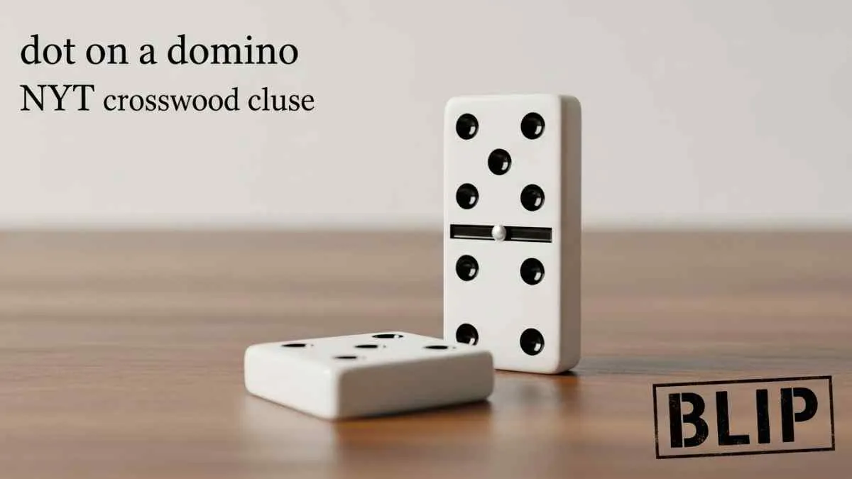 dot on a domino nyt crossword clue