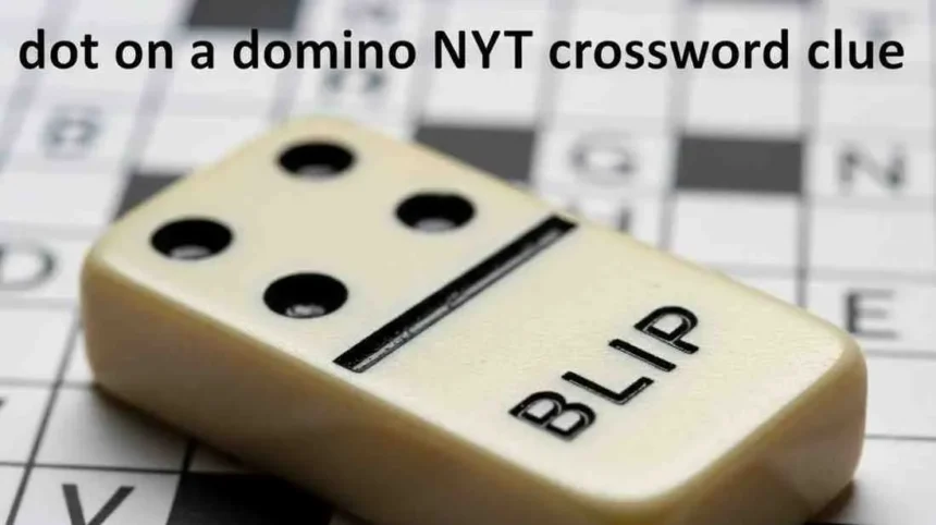 dot on a domino nyt crossword clue