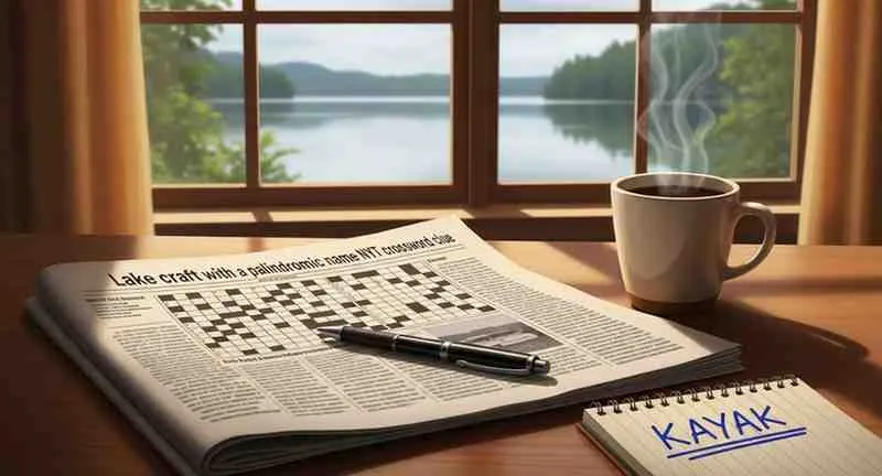 lake craft with a palindromic name nyt crossword clue