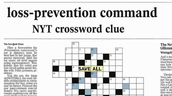 loss-prevention command nyt crossword clue