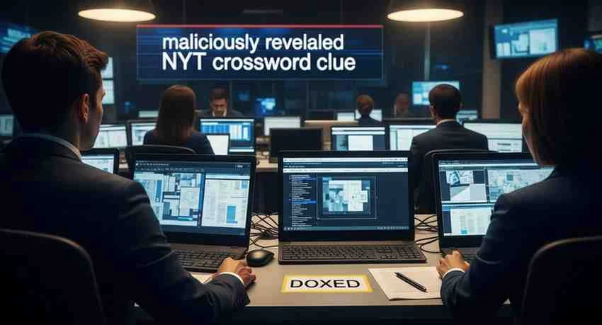 maliciously revealed nyt crossword clue